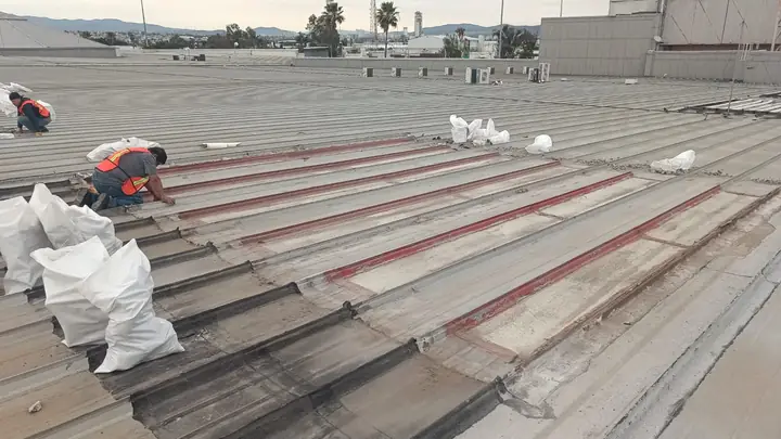 Sustitución de domos de acrílico en cubierta metálica — foto 5 de 6